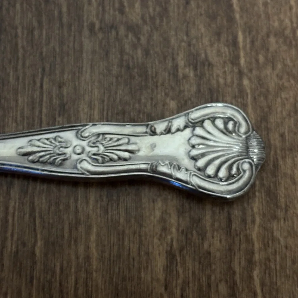 Vintage England Silver Plated Salad Servers Berry Spoon Fork 9.75